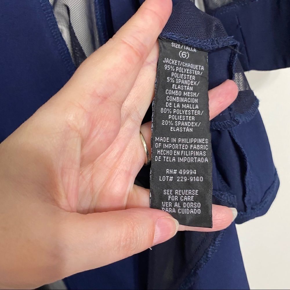 R&M Collection Navy Blue Mesh Topper Jacket‎ - Picture 8 of 10